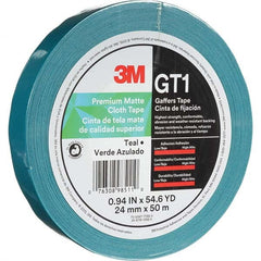 3M - 50m x 24mm x 11 mil Teal Cotton Cloth Gaffers Tape - Caliber Tooling