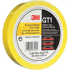 3M - 50m x 24mm x 11 mil Yellow Cotton Cloth Gaffers Tape - Caliber Tooling