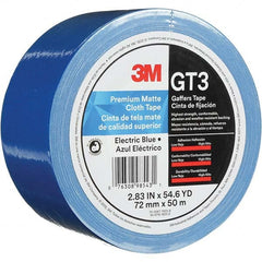 3M - 50m x 72mm x 11 mil Blue Cotton Cloth Gaffers Tape - Caliber Tooling