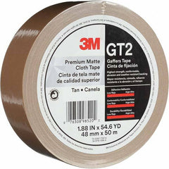 3M - 50m x 48mm x 11 mil Tan Cotton Cloth Gaffers Tape - Caliber Tooling