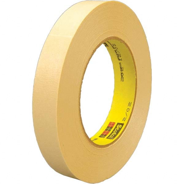 Masking Tape: 18 mm Wide, 55 m Long, 6.3 mil Thick, Tan Crepe Paper, Rubber Adhesive, 27 lb/in Tensile Strength