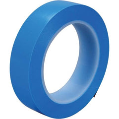 Masking Tape: 1″ Wide, 36 yd Long, 5.4 mil Thick, Blue Vinyl, Rubber Adhesive, 16 lb/in Tensile Strength