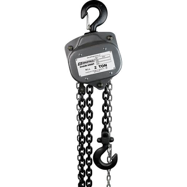 OZ Lifting Products - 4,000 Lb Capacity, 20' Lift Height, Chain Manual Hoist - Caliber Tooling