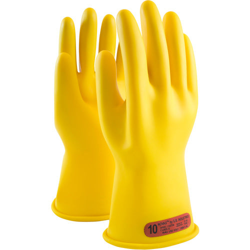 ‎170-0-11/9.5 Novax Gloves - Novax Insulating Glove - Class 0 - 11 In. - Yellow - Straight Cuff - Exact Industrial Supply