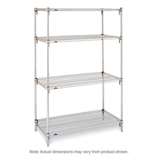 Metro - 2,000 Lb Capacity 4 Shelf Wire Shelving - Starter Unit - Caliber Tooling