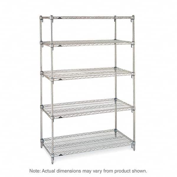 Metro - 2,000 Lb Capacity 5 Shelf Wire Shelving - Starter Unit - Caliber Tooling