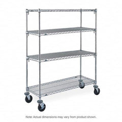 Metro - 600 Lb Capacity 4 Shelf Mobile Wire Shelving Unit - Add-On Unit - Caliber Tooling