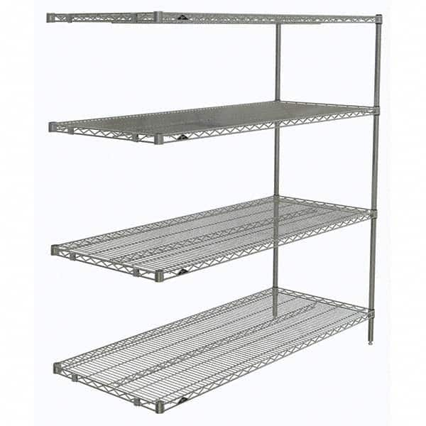 Metro - 2,000 Lb Capacity 4 Shelf Wire Shelving - Add-On Unit - Caliber Tooling