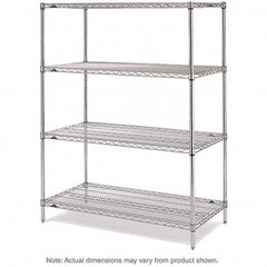 Metro - 2,000 Lb Capacity 4 Shelf Wire Shelving - Starter Unit - Caliber Tooling