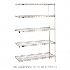 Metro - 2,000 Lb Capacity 5 Shelf Wire Shelving - Add-On Unit - Caliber Tooling