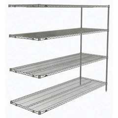 Metro - 2,000 Lb Capacity 4 Shelf Wire Shelving - Add-On Unit - Caliber Tooling