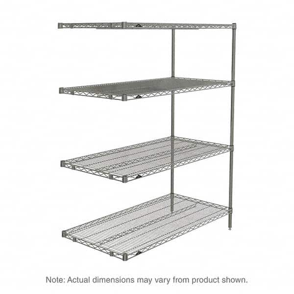 Metro - 2,000 Lb Capacity 4 Shelf Wire Shelving - Add-On Unit - Caliber Tooling