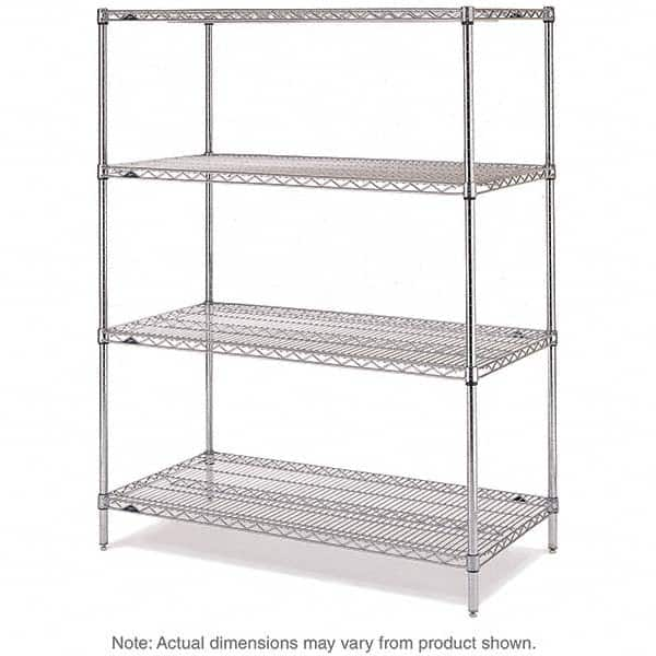 Metro - 2,000 Lb Capacity 4 Shelf Wire Shelving - Starter Unit - Caliber Tooling