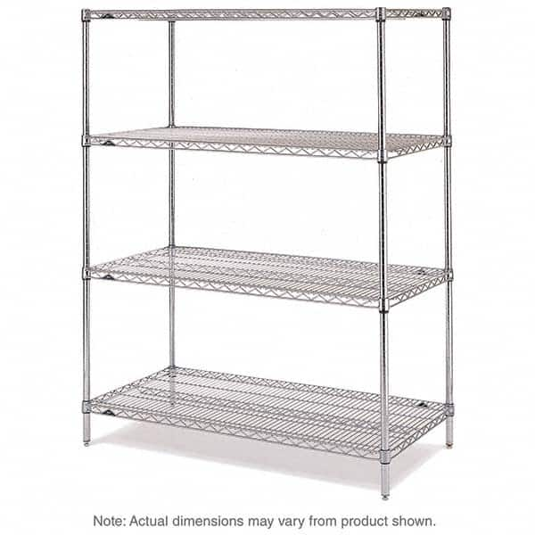 Metro - 2,000 Lb Capacity 4 Shelf Wire Shelving - Starter Unit - Caliber Tooling