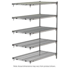 Metro - 2,000 Lb Capacity 5 Shelf Wire Shelving - Add-On Unit - Caliber Tooling