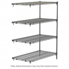 Metro - 2,000 Lb Capacity 4 Shelf Wire Shelving - Add-On Unit - Caliber Tooling