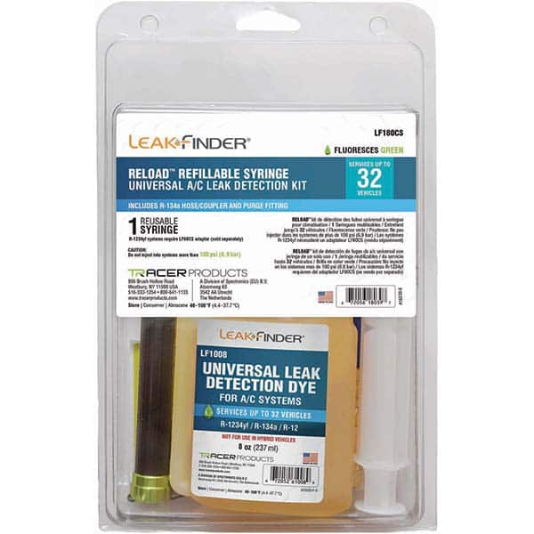 Leak Finder - Automotive Leak Detection Kits Type: A/C Dye Injection Kit Applications: A/C Systems - Caliber Tooling