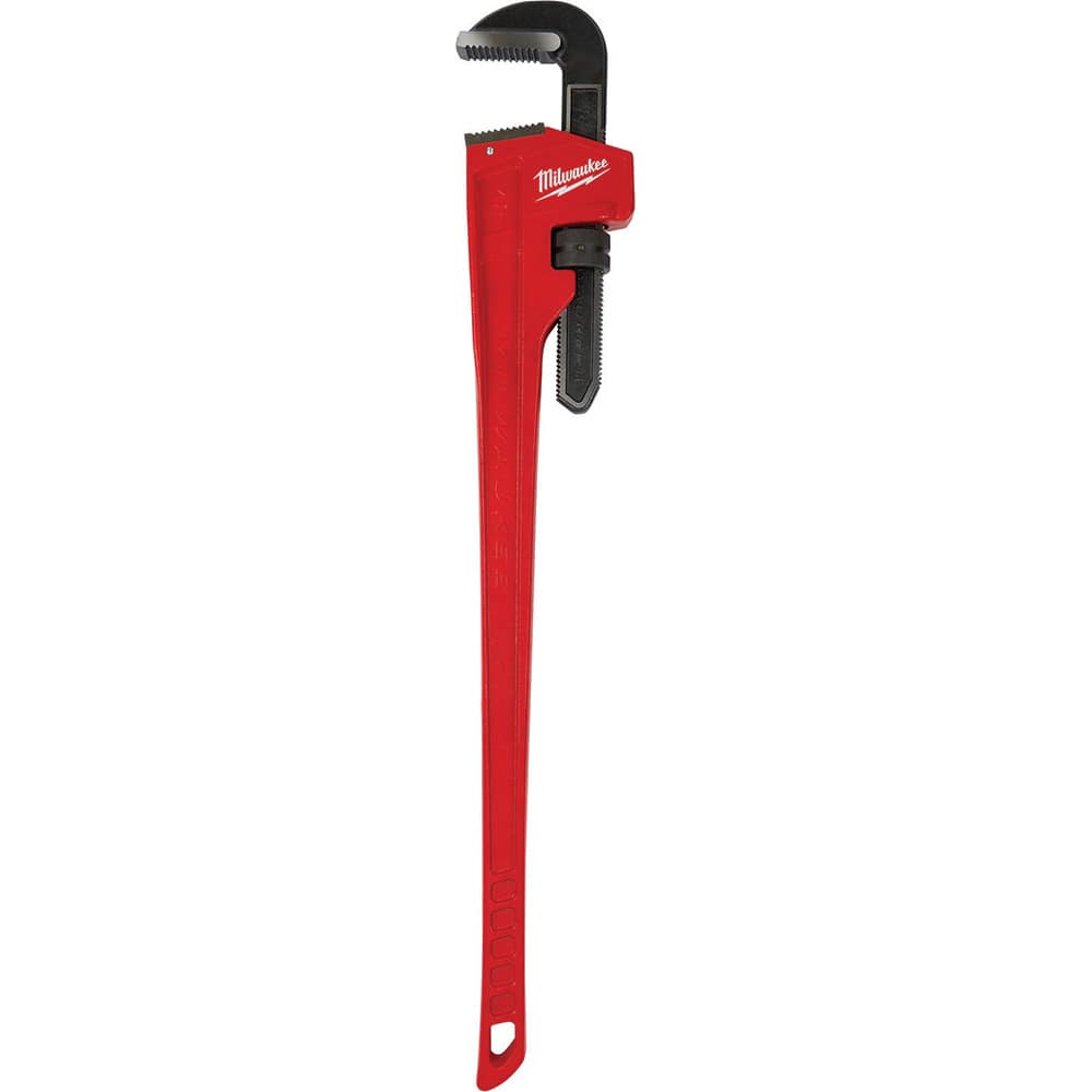 Milwaukee Tool - Pipe Wrenches; Type: Pipe Wrench ; Maximum Pipe Capacity (Inch): 6 ; Overall Length (Inch): 48 ; Material: Steel ; Additional Information: Ergonomic Handle Design That Helps Prevent Fatigue And Slip ; Finish/Coating: Black - Exact Industrial Supply