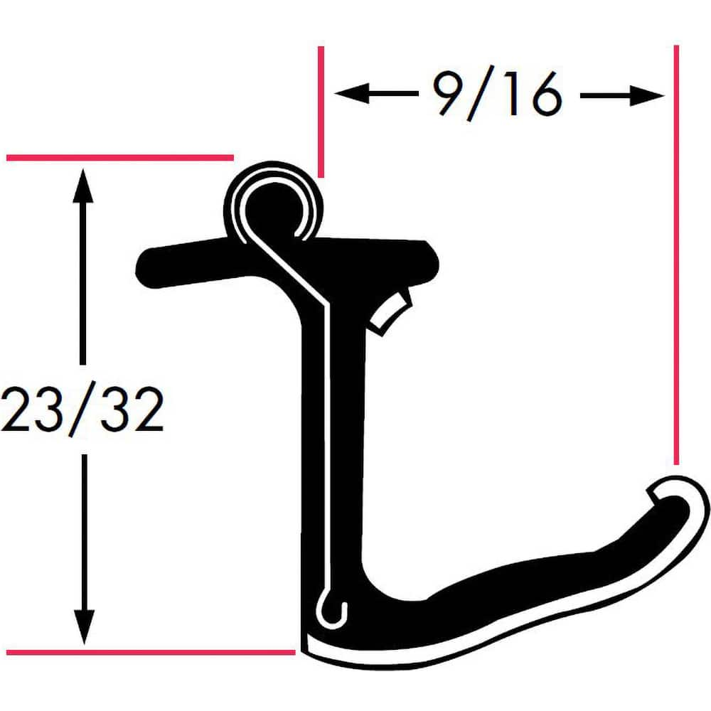 Fairchild Industries - Automotive Replacement Parts; Type: Belt Weatherstrip ; Application: Beltline With Stainless Steel Bead Rigid Flocked Lining Rubber Covered, 48 In. - Exact Industrial Supply