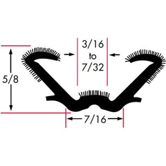 Fairchild Industries - Automotive Replacement Parts; Type: Window Channel ; Application: Unbeaded All Rubber Flexible Flocked Rubber Channel, 96 In. - Exact Industrial Supply