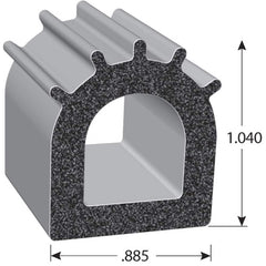 Fairchild Industries - Automotive Replacement Parts; Type: Rubber Seal ; Application: EPDM Sponge rubber seal with HATs Tape - Exact Industrial Supply