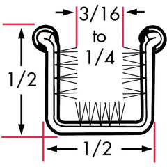 Fairchild Industries - Automotive Replacement Parts; Type: Window Channel ; Application: Stainless Steel Beaded Steel Core Channel with Rigid Pile Lining Uncovered, 36 In. - Exact Industrial Supply