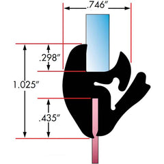 Fairchild Industries - Automotive Replacement Parts; Type: Self-Sealing Weatherstrip ; Application: One Piece Rubber Glass Sealing Weatherstrip for Windshields, , 25 Ft., Each - Exact Industrial Supply