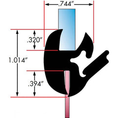 Fairchild Industries - Automotive Replacement Parts; Type: Self-Sealing Weatherstrip ; Application: One Piece Rubber Glass Sealing Weatherstrip for Windshields, , 25 Ft., Each - Exact Industrial Supply