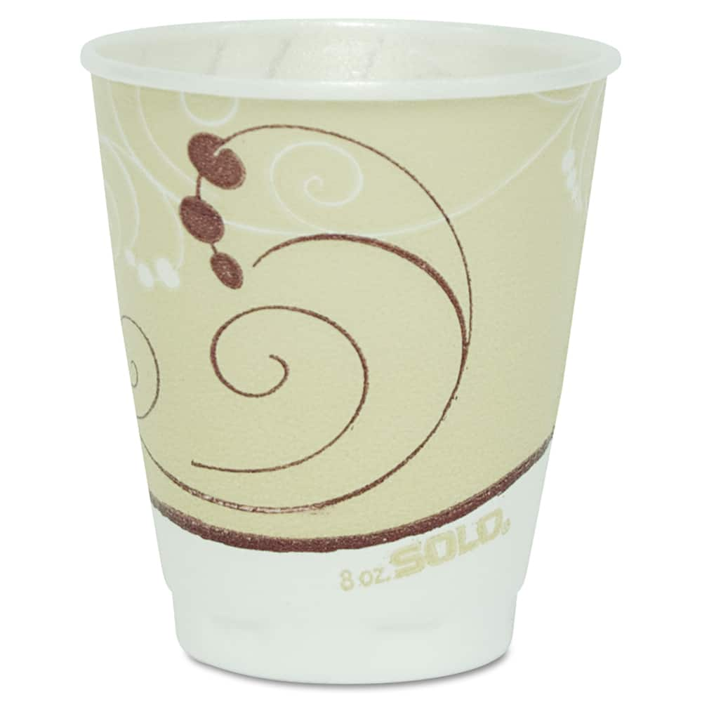 DART - Paper & Plastic Cups, Plates, Bowls & Utensils; Breakroom Accessory Type: Foam Cups ; Breakroom Accessory Description: Cups-Hot/Cold Drink; Foam ; Color: Beige - Exact Industrial Supply