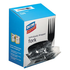 Dixie - Paper & Plastic Cups, Plates, Bowls & Utensils; Breakroom Accessory Type: Fork ; Breakroom Accessory Description: Utensils-Disposable Fork ; Color: Black - Exact Industrial Supply