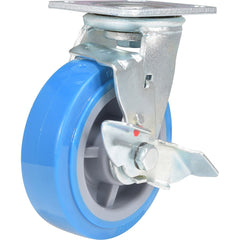 Vestil - Standard Casters; Mount: With Holes ; Style: Swivel w/Brake ; Wheel Diameter: 6 (Inch); Wheel Width: 2 (Inch); Overall Height (Inch): 7-9/16 ; Load Capacity (Lb.): 903.000 - Exact Industrial Supply