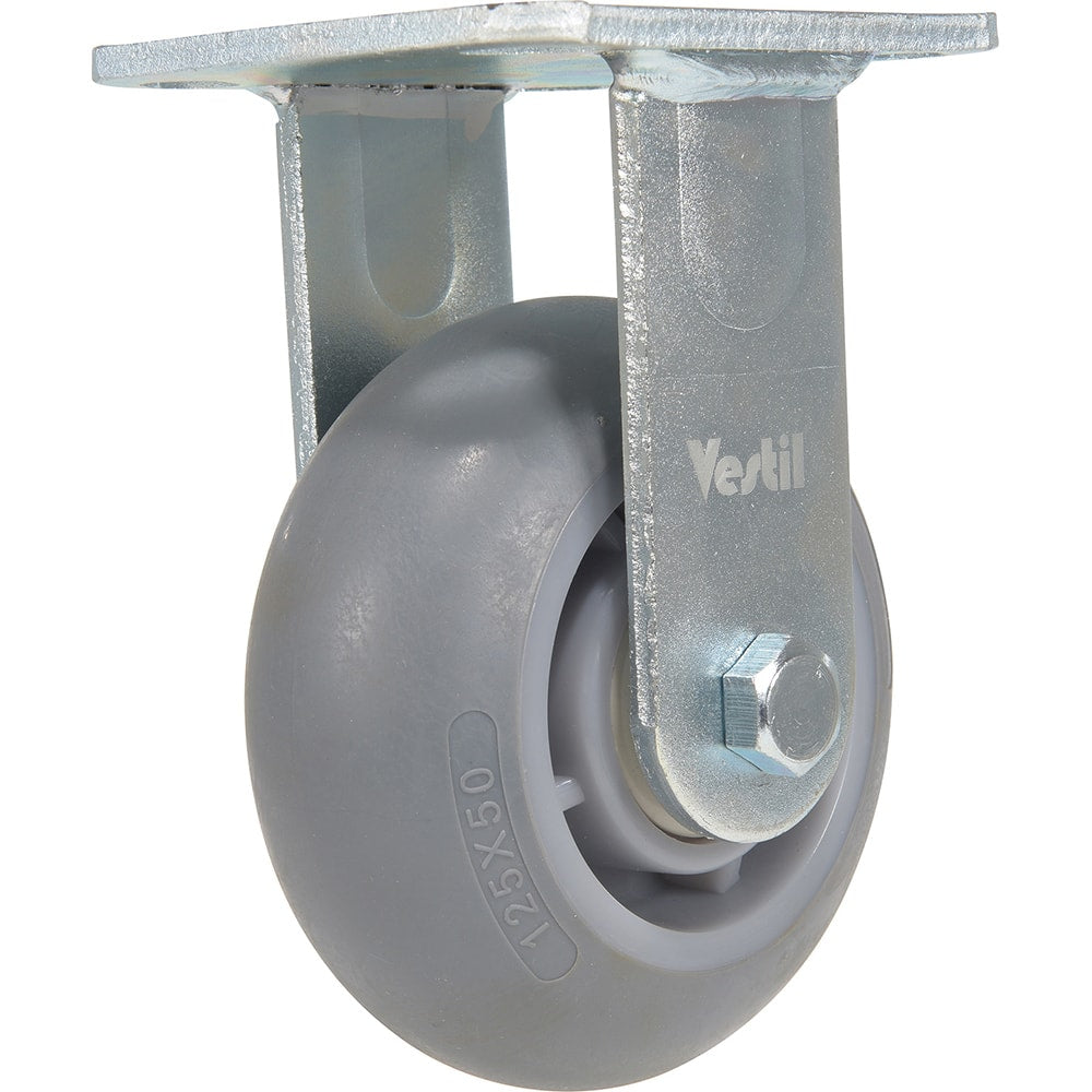 Vestil - Standard Casters; Mount: With Holes ; Style: Rigid ; Wheel Diameter: 5 (Inch); Wheel Width: 2 (Inch); Overall Height (Inch): 6-1/2 ; Load Capacity (Lb.): 551.000 - Exact Industrial Supply