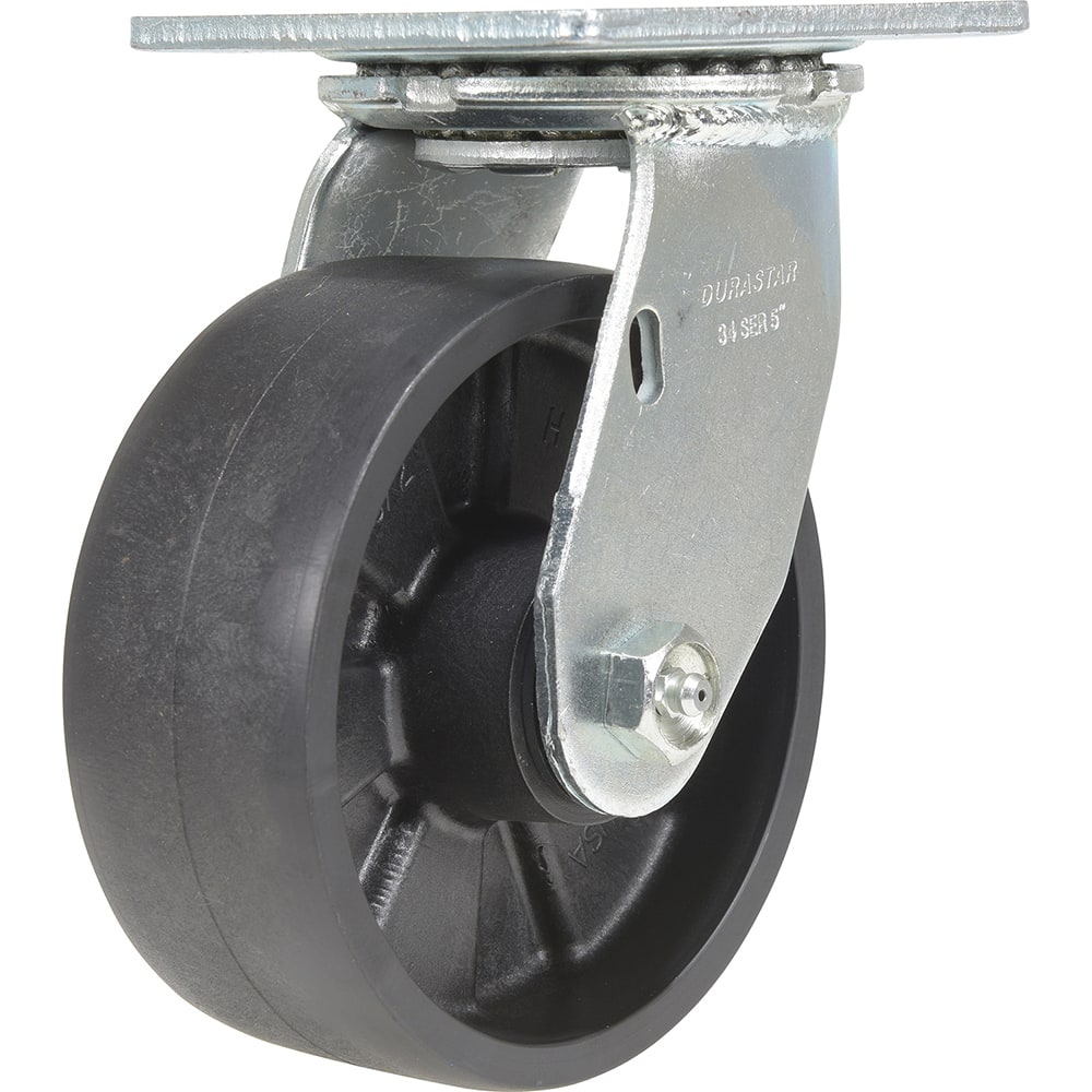 Vestil - Standard Casters; Mount: With Holes ; Style: Swivel ; Wheel Diameter: 5 (Inch); Wheel Width: 2 (Inch); Overall Height (Inch): 6-1/2 ; Load Capacity (Lb.): 1000.000 - Exact Industrial Supply