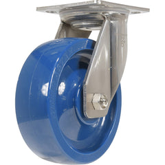 Vestil - Standard Casters; Mount: With Holes ; Style: Swivel ; Wheel Diameter: 6 (Inch); Wheel Width: 2 (Inch); Overall Height (Inch): 7-9/16 ; Load Capacity (Lb.): 1200.000 - Exact Industrial Supply