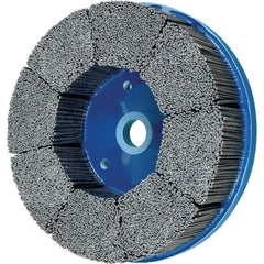 PFERD - Disc Brushes; Outside Diameter (Inch): 8 ; Grit: 80 ; Abrasive Material: Silicon Carbide ; Brush Type: Crimped ; Connector Type: Arbor ; Arbor Hole Size (Inch): 7/8 - Exact Industrial Supply