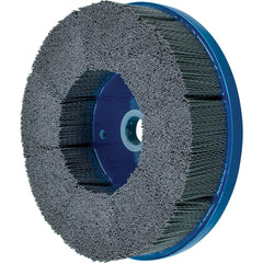 PFERD - Disc Brushes; Outside Diameter (Inch): 8 ; Grit: 120 ; Abrasive Material: Silicon Carbide ; Brush Type: Crimped ; Connector Type: Arbor ; Arbor Hole Size (Inch): 7/8 - Exact Industrial Supply