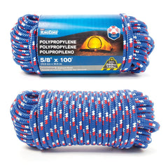 Mibro - Rope; Type: Diamond Braid ; Head/Holder Diameter (Inch): 5/8 ; Material: Polypropylene ; Load Capacity (Lb.): 265.000 ; Maximum Length: 100.00 ; Color: Multi-Colored - Exact Industrial Supply