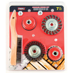 Mibro - Power Brush Sets; Brush Diameter (mm): 3; 4 ; Set Includes: (2) 1-1/2" Coarse Wire Wheel Brush; 2" Coarse Wire Wheel Brush; 2-1/2" Coarse Wire Wheel Brush; 3" Coarse Wire Wheel Brush; 2" Coarse Wire Cup Brush ; Number of Pieces: 7.000 ; Fill Mate - Exact Industrial Supply