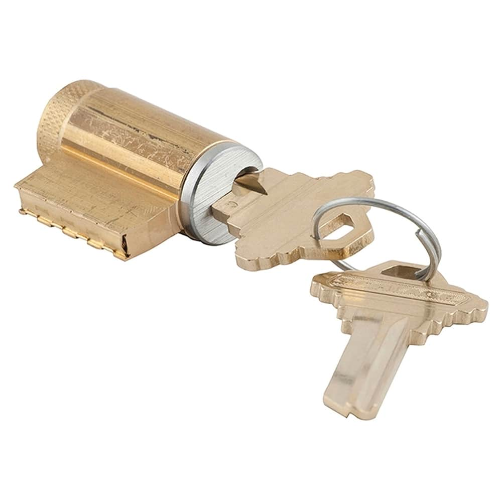 Schlage - Cylinders; Type: Conventional Core ; Keying: C Keyway ; Number of Pins: 6 ; Material: Brass ; Finish/Coating: Satin Chrome - Exact Industrial Supply