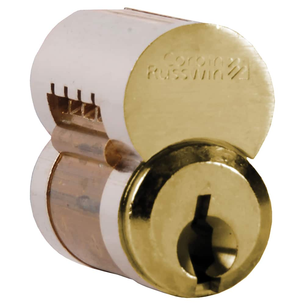 Cylinders; Type: Removeable Core; Keying: L4 Keyway; Number of Pins: 6; Finish/Coating: Satin Brass; Minimum Order Quantity: Brass; Material: Brass; Type: Removeable Core; Material: Brass