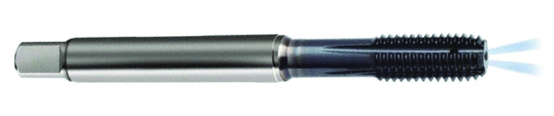 M6 x 1.0 Dia. - 6HX - 4 FL - PM Cobalt Semi-Bott Tap-ALCRN-Coolant-Thru-FORM-C - Caliber Tooling