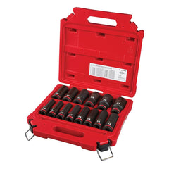 Milwaukee Tool - 14 Pc 1/2" Drive Deep Socket Set - Exact Industrial Supply