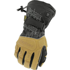 Cold Work Gloves: Size XL, Tricot-Lined Brown & Black, Textured Grip