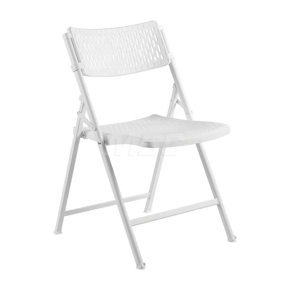 Folding Chairs; Pad Type: None; Material: Plastic, Steel; Color: White; Width (Inch): 21-1/2; Depth (Inch): 20-3/4; Package Quantity: 4 Pack; Material: Plastic, Steel