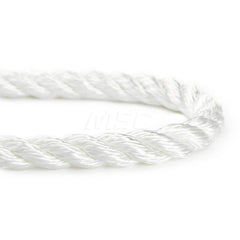 Rope; Rope Construction: 3 Strand Twisted; Material: Nylon; Work Load Limit: 30 lb; Color: White; Maximum Temperature (F) ( - 0 Decimals): 295; Breaking Strength: 11210; Application: General Purpose; Rope Strand Count: 3; Package Type: Reel; Additional In