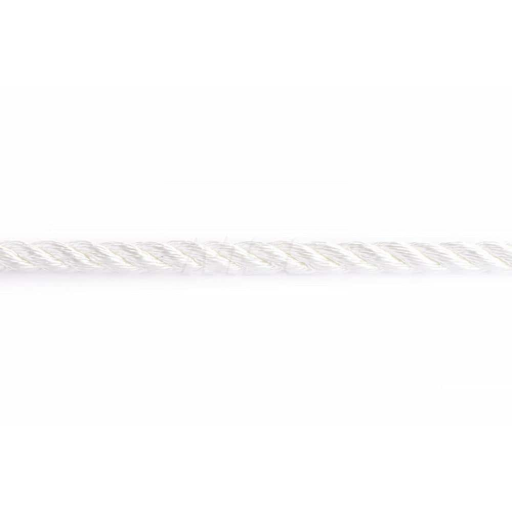 Rope; Rope Construction: 3 Strand Twisted; Material: Polyester; Work Load Limit: 60 lb; Color: White; Maximum Temperature (F) ( - 0 Decimals): 330; Breaking Strength: 28141; Application: General Purpose; Rope Strand Count: 3; Package Type: Reel; Additiona