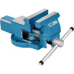 Bench Vise: 6″ Jaw Width, 6-1/2″ Jaw Opening, 2-1/2″ Throat Depth Swivel, Ductile Iron