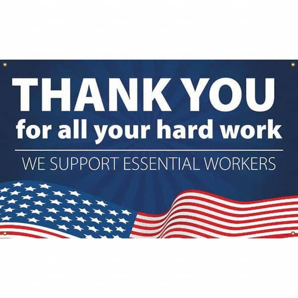 NMC - Banners Message Type: Safety Reinforcement & Motivational Legend: Thank You For All Your Hard Work - We Support Essential Workers - Caliber Tooling