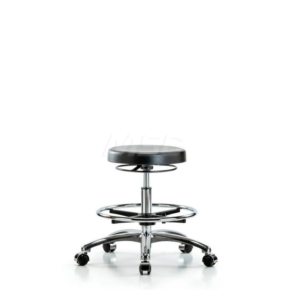 Lab Stool: Polyurethane, 25″ Seat Width, 25″ Seat Depth Round Height