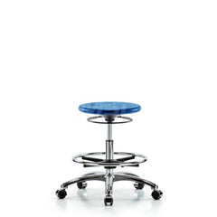 Lab Stool: Polyurethane, 25″ Seat Width, 25″ Seat Depth Round Height